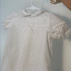 Vintage Embroidered Baby Eyelet Dress